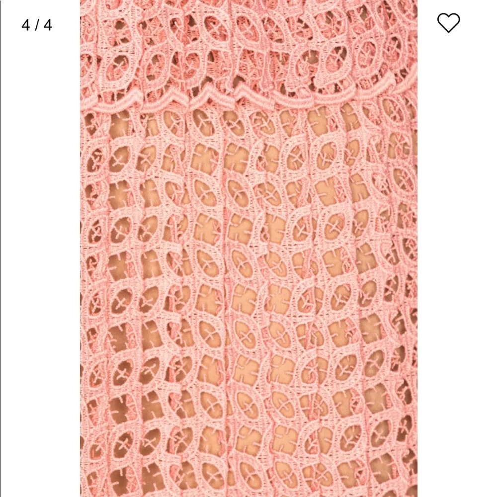 Self-Portrait Organza Cutwork Mini Dress with Ties - Picture 6 of 15